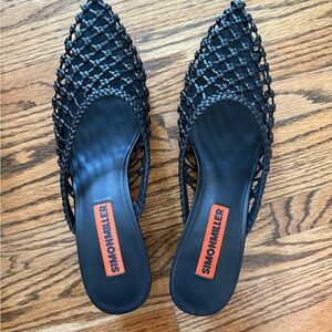 Simon Miller Black Woven Mule Clogs